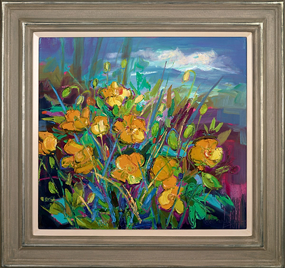 Yellow Poppies at the Edge of a Wood
