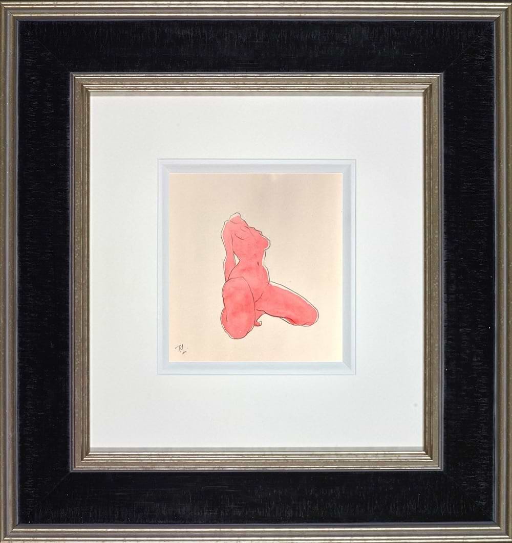 Red wash I (Framed)