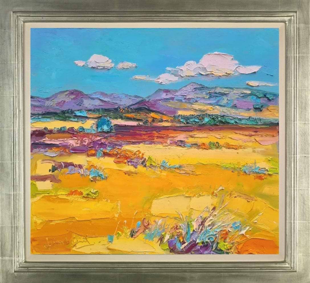 Blue Skies and Autumn Fields, Ben Lomond (Framed)