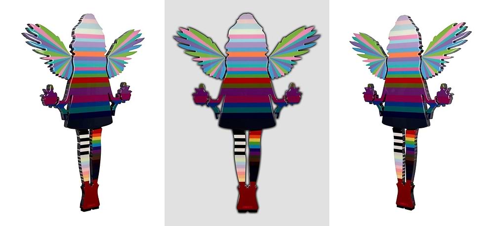 Angel Cake - Floral Striped
