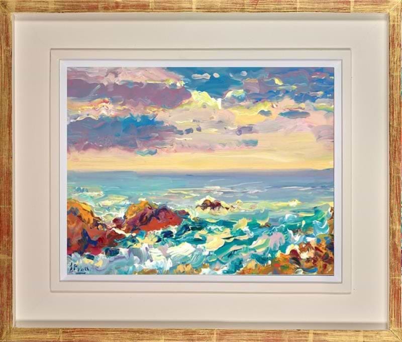 Cadgwith Cove Last Light (Framed)
