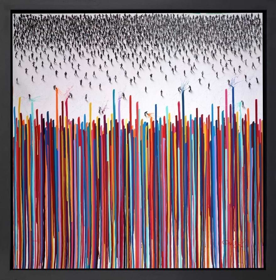 Colourful Cascade (Framed)