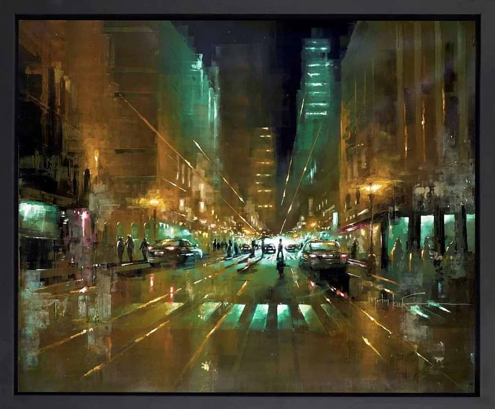 New York Midnight In The City VI (Framed)