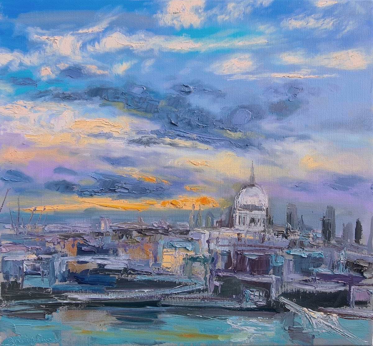 St Pauls from the Tate, Evening
