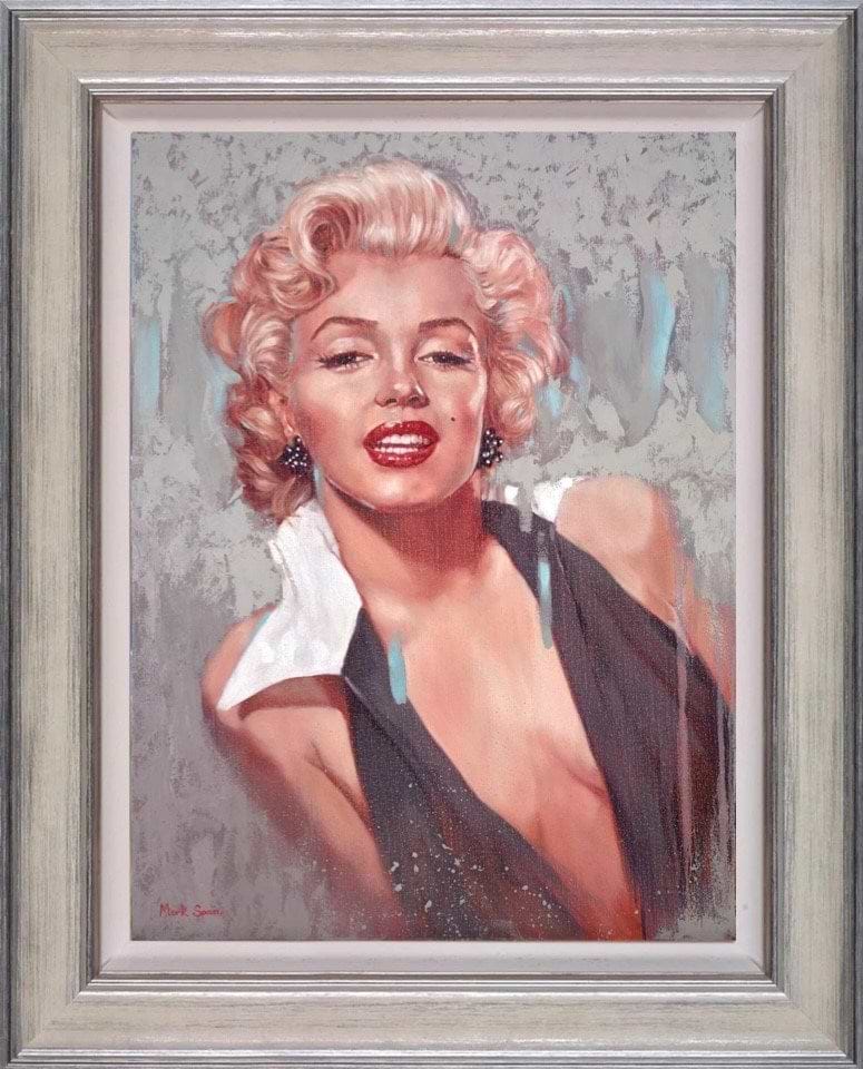 Marilyn in White Collar (Framed)