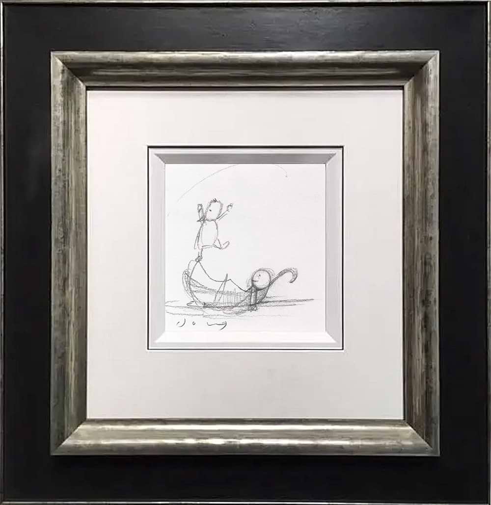 Best Day of My Life, Balancing Dog (Sketch) (Framed)