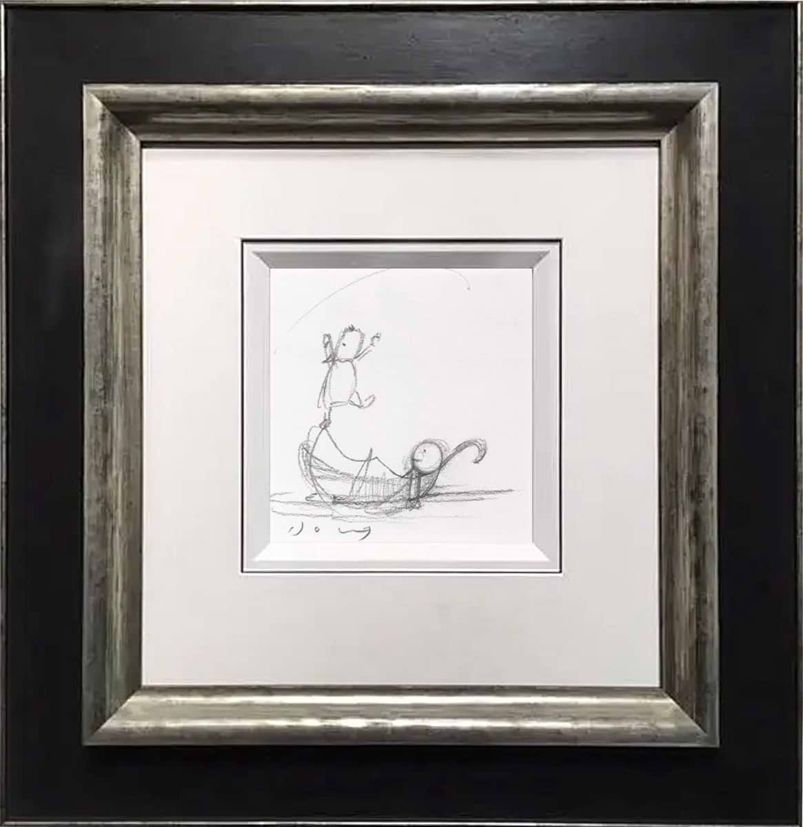 Best Day of My Life, Balancing Dog (Sketch) (Framed)