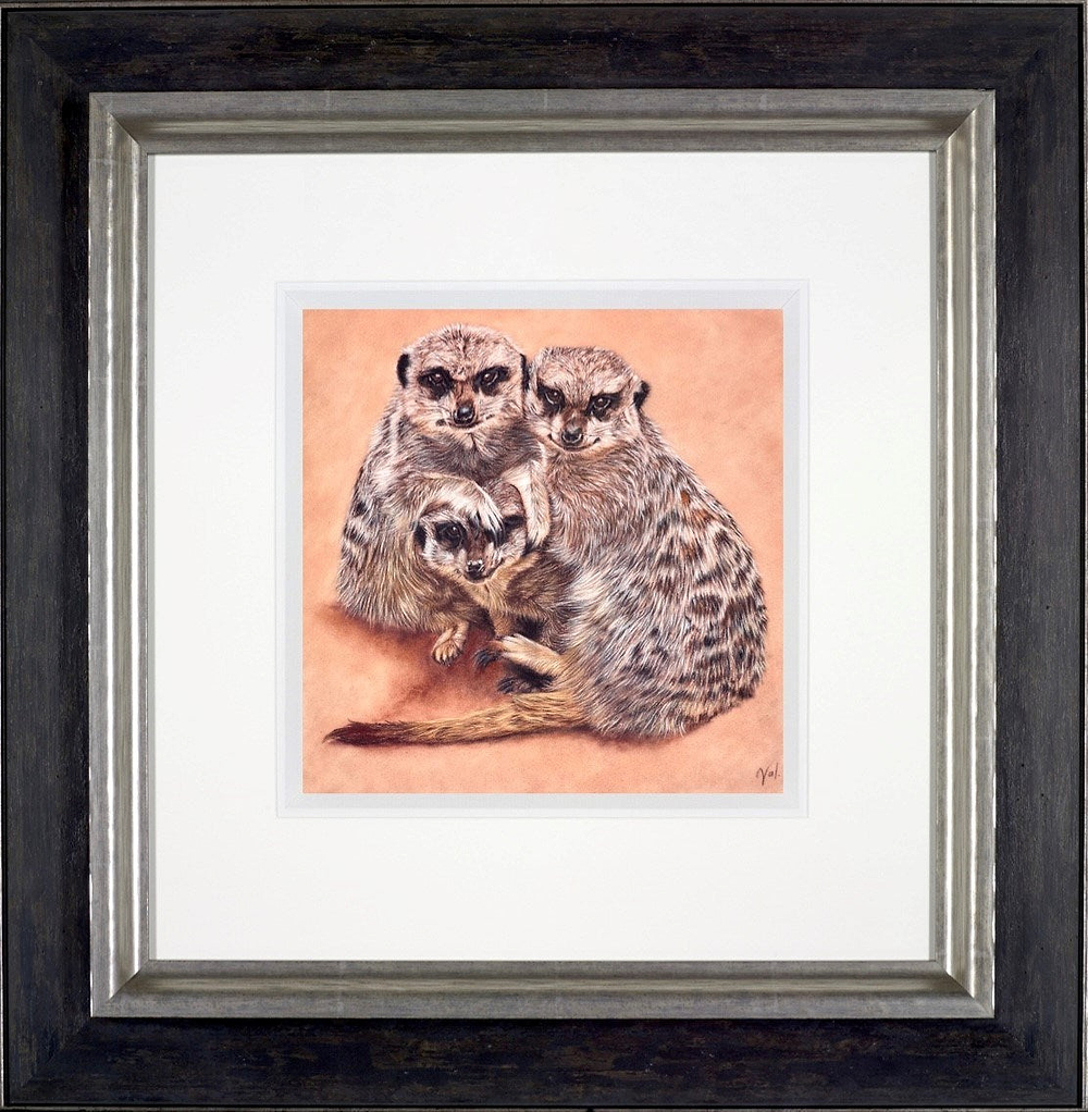 Meerkat Family Portrait (Framed)