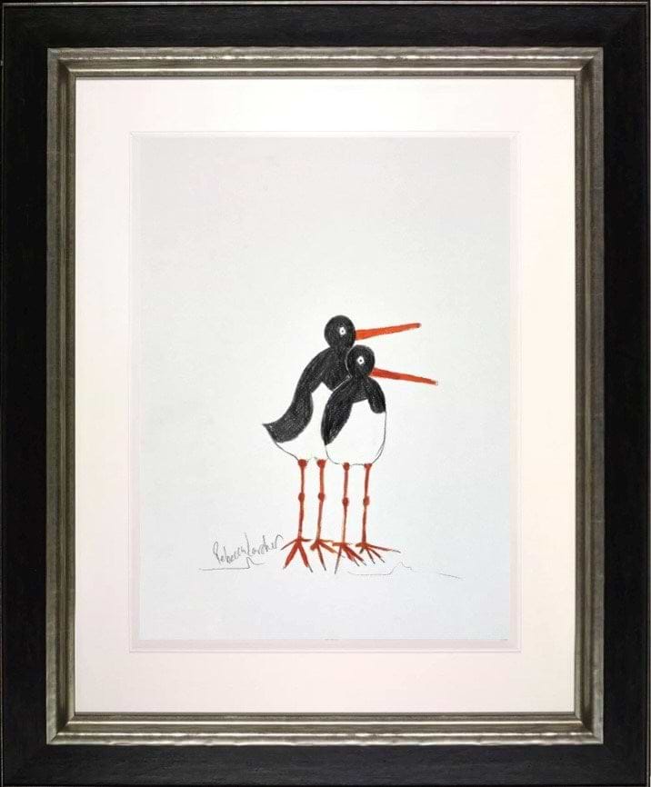 Sea Birds In Love Sketch II (Framed)