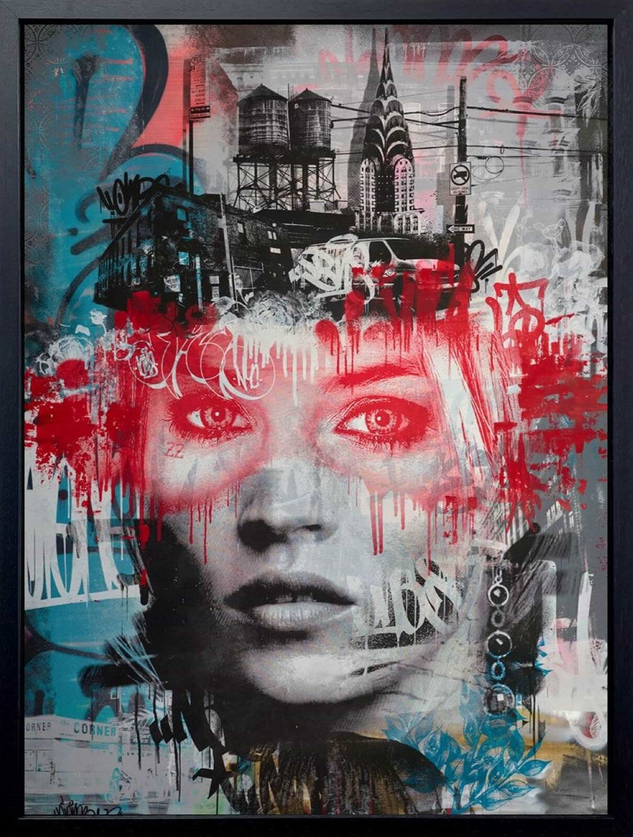 NYC State of Mind (Coral Red) (Framed)