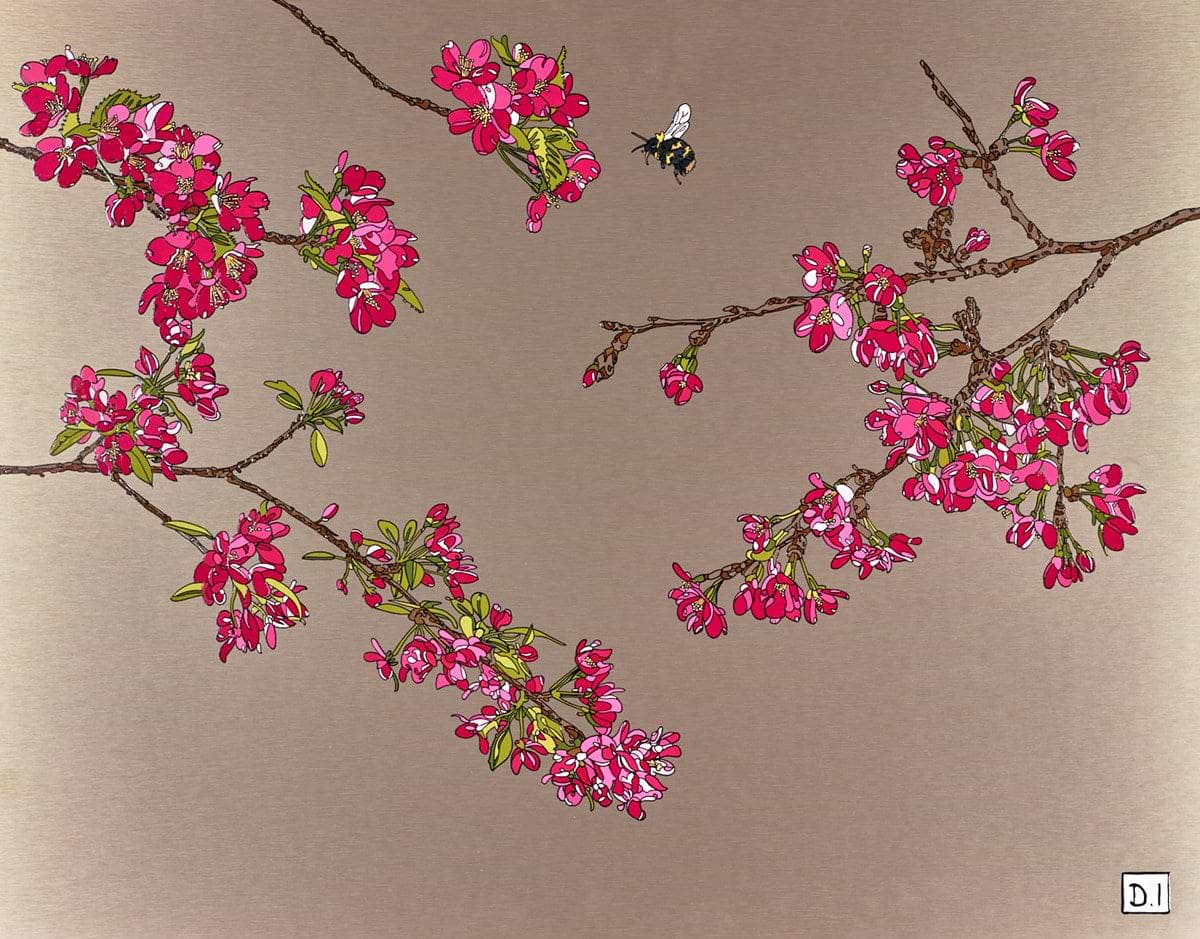 Cherry Blossom and Bumble Bee