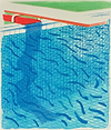 Pool Made with Paper and Blue Ink for Book