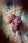 Colgando Uvas Rojas