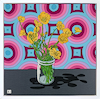 Flowers and Wallpaper (Framed)