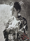 Michiko with Red Umbrella