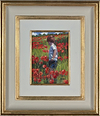 Playing amongst the Poppies (Framed)