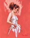 White Dress on Red