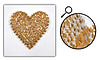 Butterfly Heart (Gold and Orange)