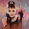 Audery Hepburn with Cigarette