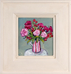 Roses in Striped Vase