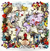 Navigators Floating Map - Zebra Discoveries of the world (Framed)