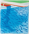 Pool Made with Paper and Blue Ink for Book