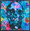 Psychedelic Skull Blue
