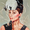 Audrey Hepburn With Black And White Hat