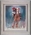 Polo on Blue Background (Framed)