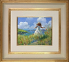 Flower Picking Along the Coastal Path (Framed)