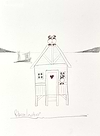 Beach Hut and a Boat (sketch)
