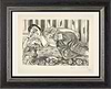 Odalisque a la Culotte de Satin Rouge, 1925 (Framed)