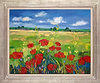 Poppy Fields With Yellow Flowers Near York
