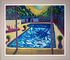 Palms, Pool and Blue Dog