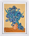Irises On Yellow Background - Van Gogh