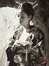 Michiko With White Umbrella