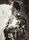 Michiko With White Umbrella