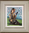 Geisha With White Flowers II (Framed)
