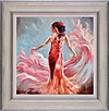 Billowing Pink Shawl (Framed)