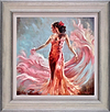 Billowing Pink Shawl (Framed)