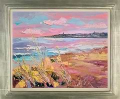 Pink Sky and Grasses, St Andrews (Framed)
