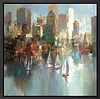 Sailing Out of the City (Framed)