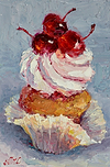 Cupcake Portrait: Glace Cherries I