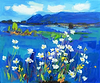 Campsie Fells with White Daisies