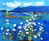 Campsie Fells with White Daisies