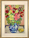 Foxhill Hollyhocks (Framed)
