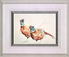 Evening Stroll- Male Pheasants (Framed)