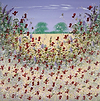 Poppies and butterflies