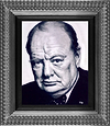 Winston Churchill - Never Surrender (Framed)
