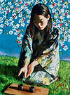Geisha With Flowers